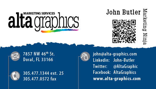 Alta Business Card Layout