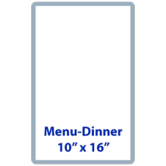 Menu Dinner or Jumbo - Double Sided on 80 Dull or Gloss Text  - 11" x 17"