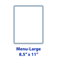 Menu Large - Double Sided on 70# Offset Text  - 8.5" x 11"