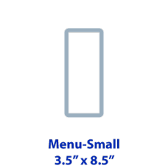 Menu Small - Double Sided on 80# Dull or Gloss Text  - 3.5" x 8.5"