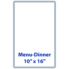 Menu Dinner or Jumbo - SINGLE Sided on 80# Dull or Gloss Text  - 11" x 17"