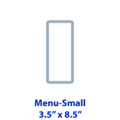 Menu Small - Double Sided on 70# Offset Text  - 3.5" x 8.5"