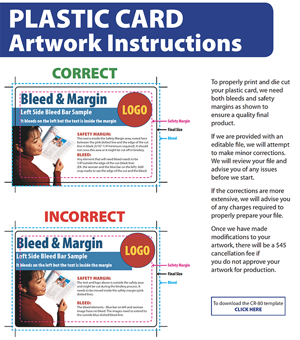 Plastic Card general artwork instructions